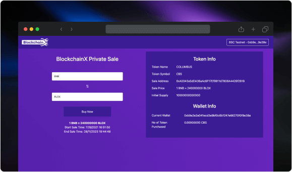 BEP20 Token Sale ICO