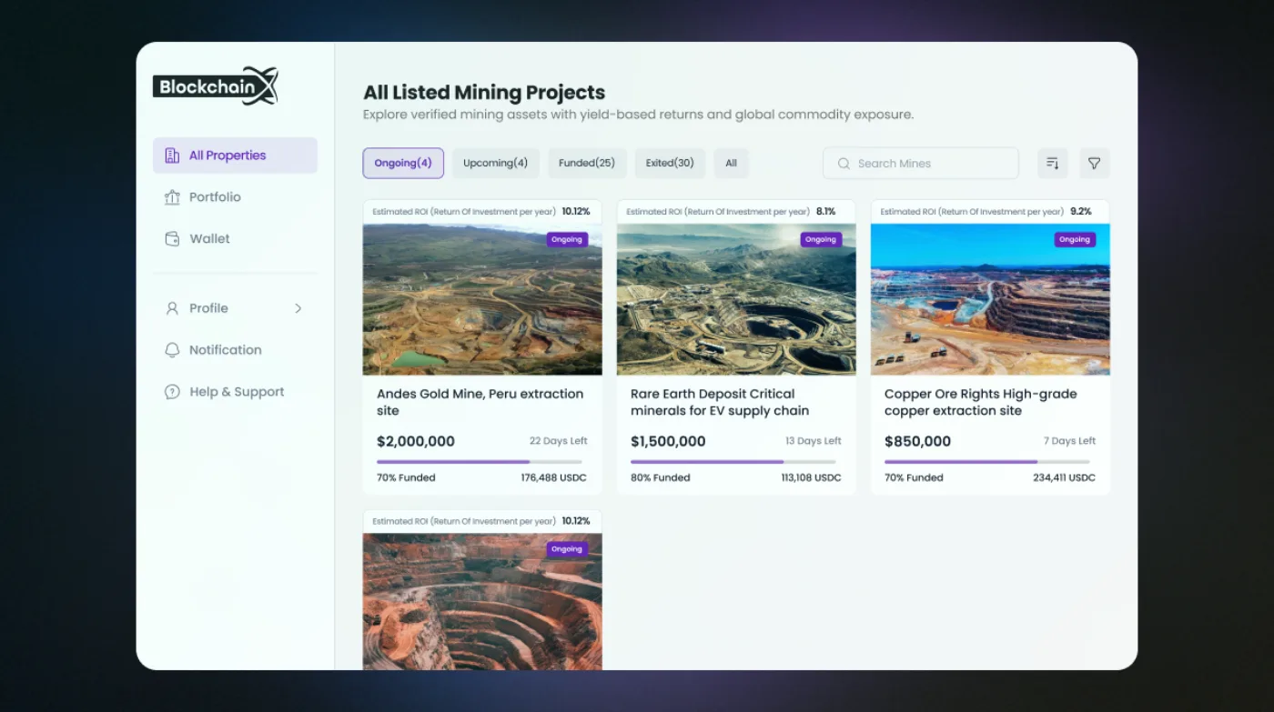 Gold and Metals Tokenization Platform preview by BlockchainX